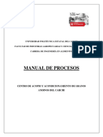 007 Manual de Procesos para El Centro de Acopio y Acondicionamiento de Granos Andinos de Tulcán