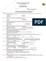 First Quarterly Exam Physical Education 8: D. None of The Choices