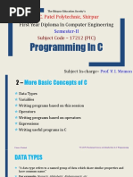 R. C. Patel Polytechnic, Shirpur: First Year Diploma in Computer Engineering