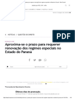Aproxima-se o prazo para requerer renovação dos regimes especiais no Estado do Paraná - Bem Paraná