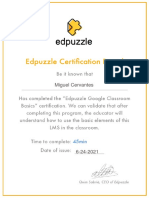 Certificate Edpuzzle GoogleClassroom