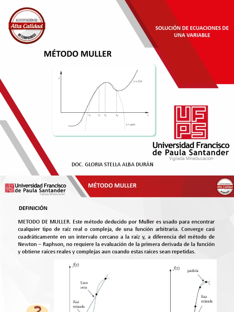 Método de Müller para Raíces de Funciones | PDF | Ecuación cuadrática ...
