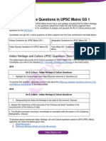 Art Culture Questions UPSC Mains GS 1