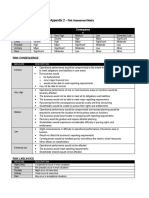 Risk Assessment Matrix Appendix