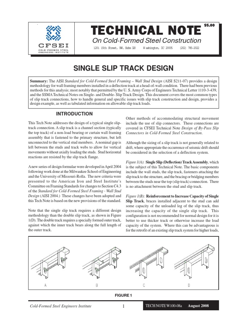 Slip Track Design TnW10008a PDF Building Engineering Civil