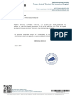 Club Internacional Arequipa: Certificado de Emisión de Voto Electrónico