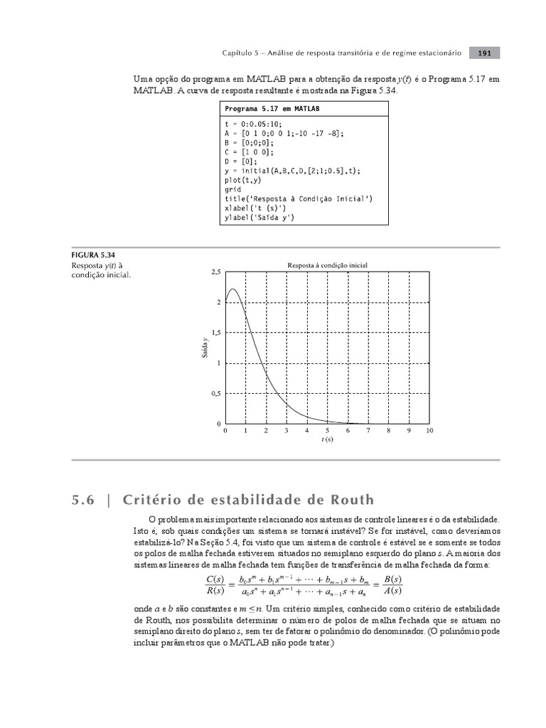 Ogata - Criterio de Routh | PDF | Matriz (Matemática) | Número real