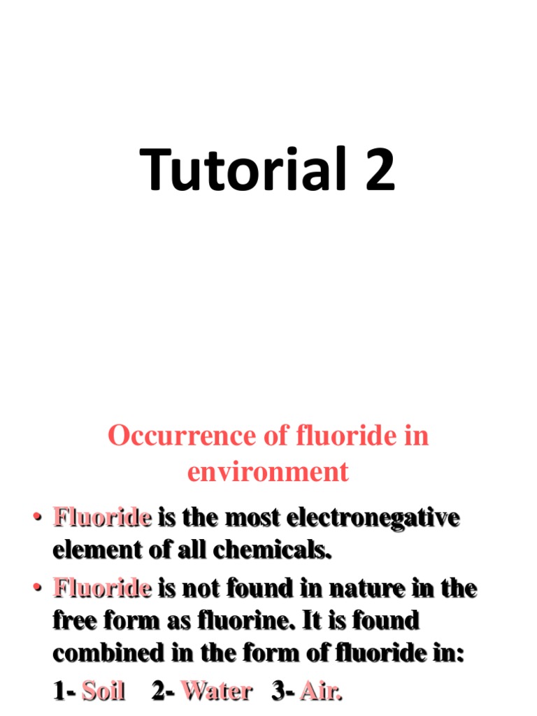 8 Tutorial 2 Spring 2021new | PDF | Tooth Enamel | Fluoride