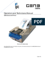 Operators and Technicians Manual: GEN3 Evolution® Printer