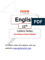 1st Year Letter Notes