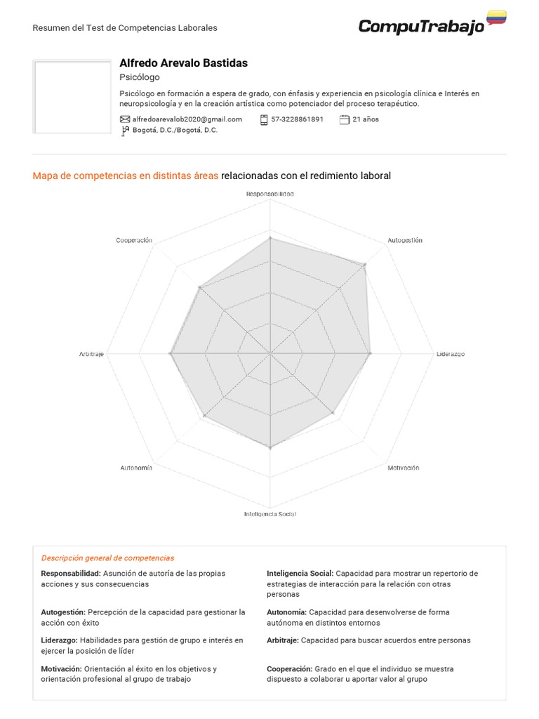 Resultados del Test de Competencias Laborales | PDF | Liderazgo | Sicología