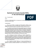 RSGP N 002-2020-PCM Funciones Estandarizadas Sistemas Administrativos 2