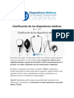 Clasificación de Los Dispositivos Médicos en México (Canifarma)