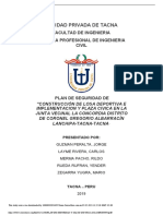 Plan de Seguridad y Salud de Una Losa Deportiva PDF