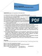 Fenômeno de transportes: exercícios sobre fluidos e suas propriedades