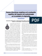 Nuevas Direcciones Empiricas en La Evaluacion Cognitiva Del Impacto de La Psicoterapia en La Ansiedad y Depresion