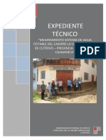 HIDRO. Expediente TécnicoMejoramiento Sistema de Agua Potable – Cajamarca