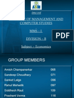 ASM's Imcost: Institute of Management and Computer Studies Mms - I Division - B Subject:-Economics