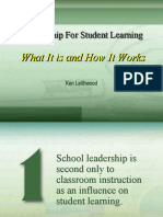 Leadership For Student Learning Leadership For Student Learning