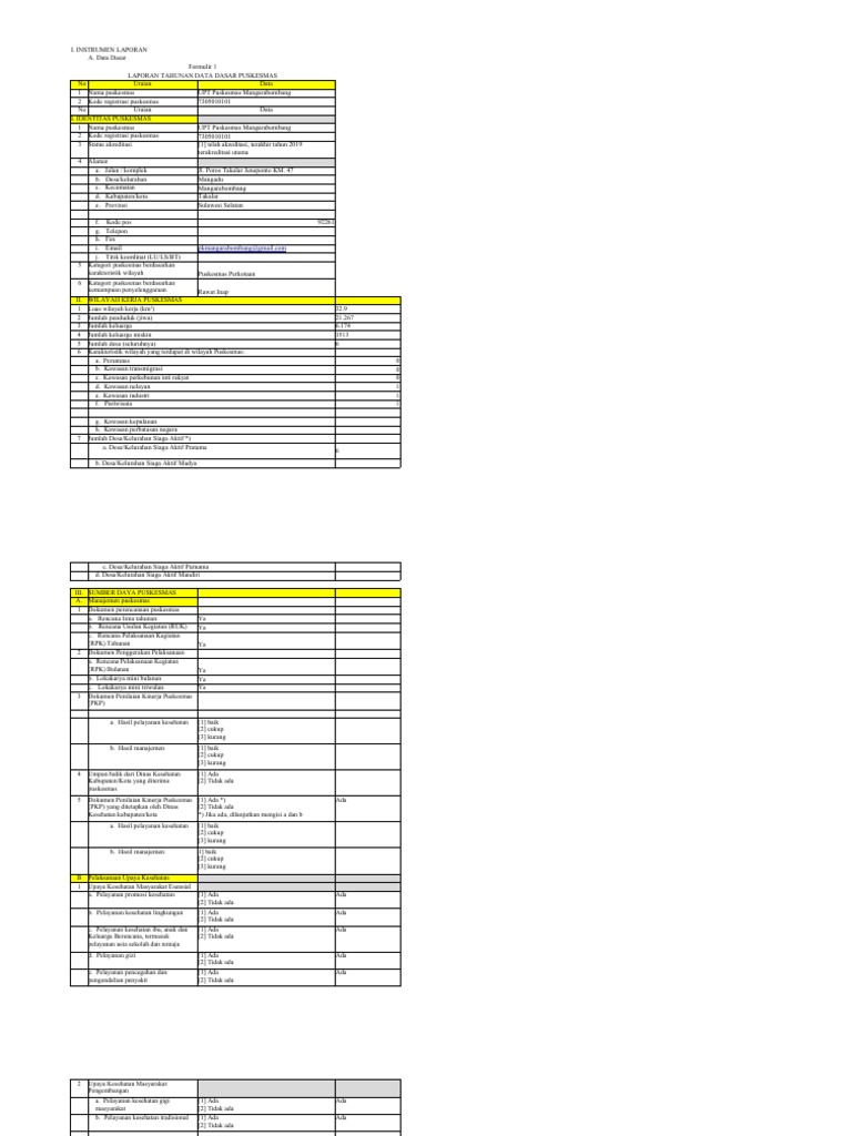 Laporan Tahunan Puskesmas Mangarabombang | PDF