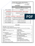 Class - Xii - Periodical - I Datesheet & Syllabus (2021-22)