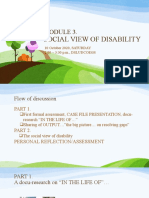 MODULE 3. The Social View of Disability