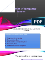 The Format of Language Lesson 