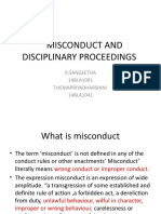 Misconduct and Disciplinary Proceedings: R.Sangeetha 14BLA1001 T.Hemapriyadharshini 14BLA1041