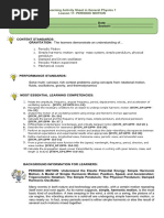 Learning Activity Sheet in General Physics 1 Lesson 11: Periodic Motion