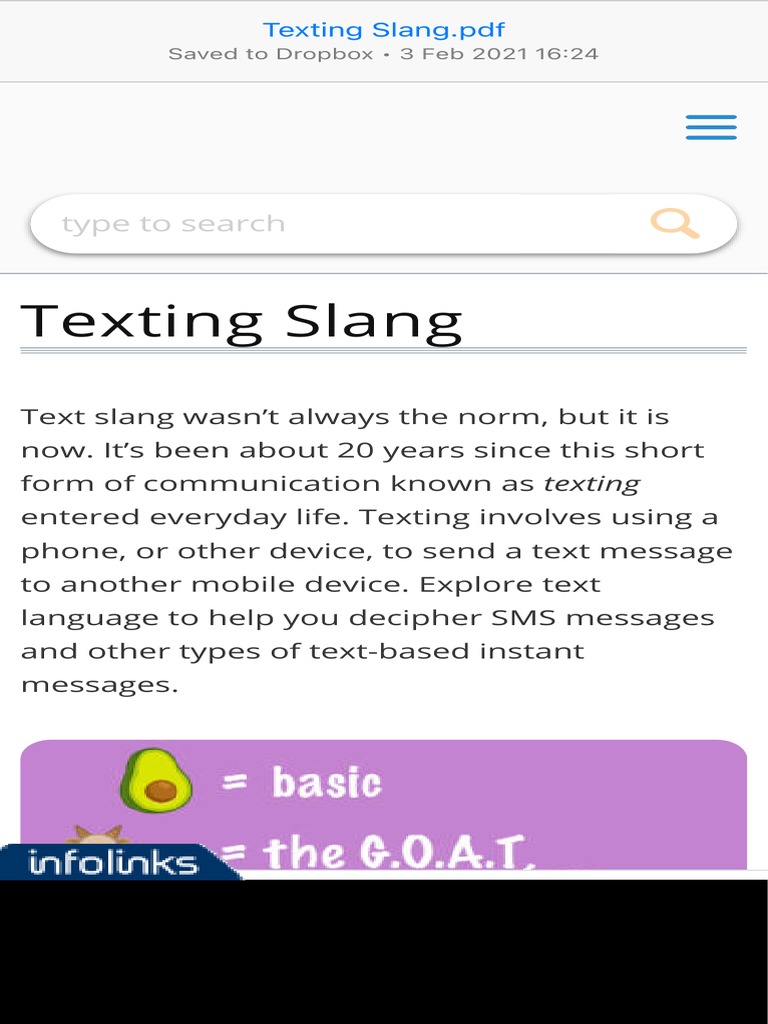 Slang acronyms, Whatsapp chat trendy short forms