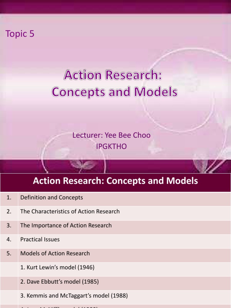 Action Research Concepts and Models | PDF | Action Research | Methodology