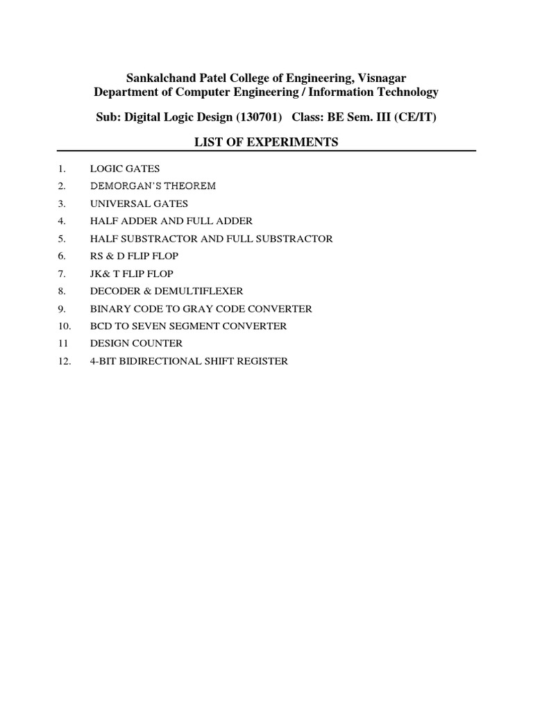 DLD Practical | PDF
