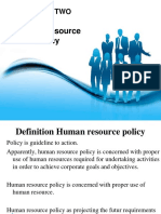Human Resource Policy: Chapter TWO