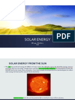 Solar Energy: ME 493 - Elective 1 ATR