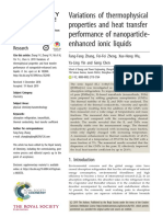 Variations of Thermophysical Properties and Heat Transfer Performance of Nanoparticle-Enhanced Ionic Liquids