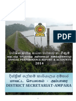 Performance Report District Secretariat Ampara 2014