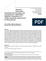 COVID-19 Pandemic's Disruption On University Teaching and Learning and Competence Cultivation: Student Evaluation of Online Learning Experiences in Hong Kong