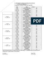 Purbanchal University School of Health Sciences Gothgaun Morang Class Schedule of Bns 2 YEAR, 10 Week 2078