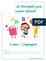 Caderno de Atividades para EducaÃ Ã o Infantil 4 Anos Â Linguagem