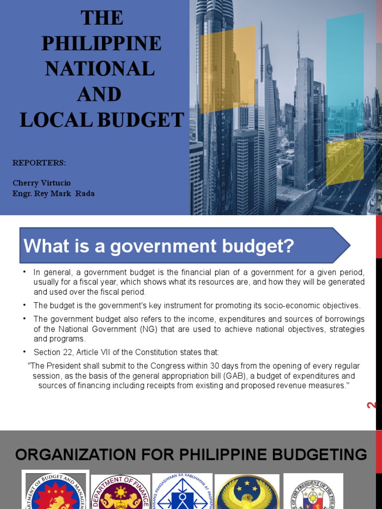 Philippine National and Local Budget Overview | PDF | Budget | Loans