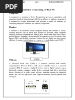 Introduction To Computing Assignment 1