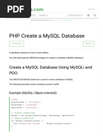 PHP MySQL Create Database