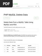 PHP MySQL Delete Data