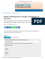 Rebar Development Length Calculator To ACI 318