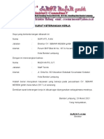 SURAT KETERANGAN KERJA