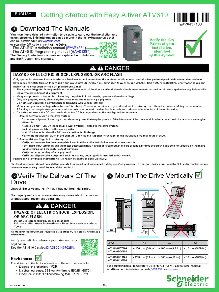ATV610 Installation and Programming Guide | PDF