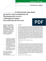 Reconstrucción Del Tránsito Intestinal Posterior Al Procedimiento de Hartmann Por Acceso Videolaparoscópico. Presentación de 50 Casos