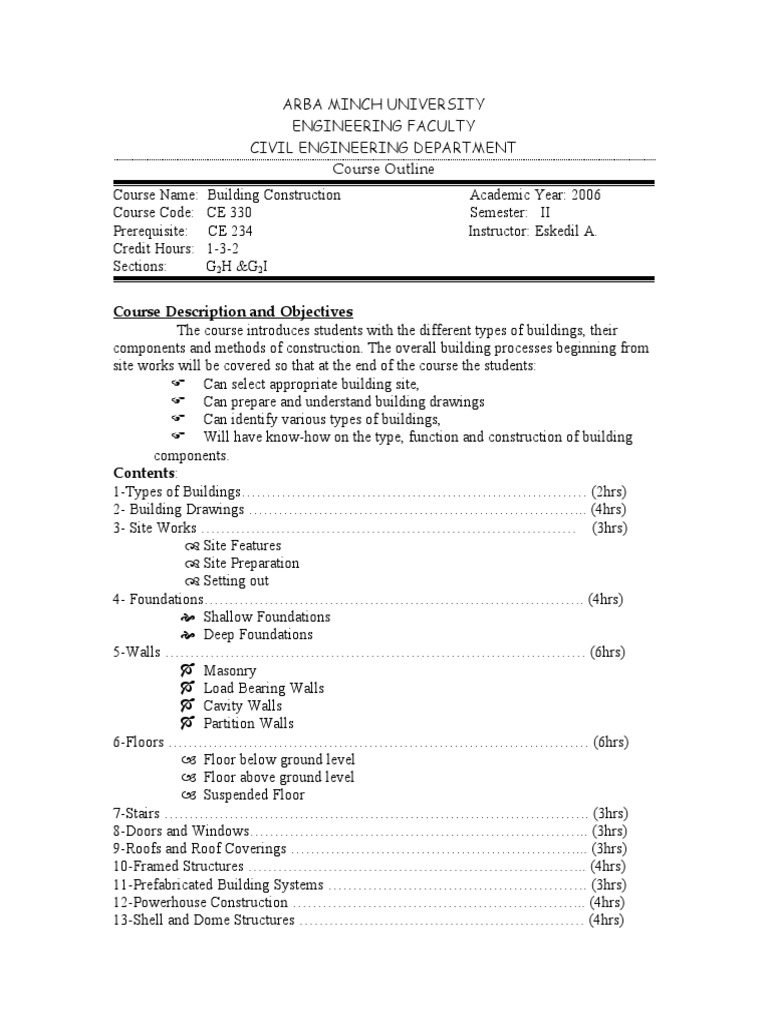 Bld Course Outline PDF Science Science And Technology