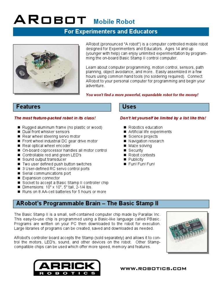 Arobot | PDF | Servomechanism | Personal Computers
