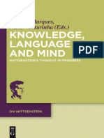 (on Wittgenstein) Antonio Marques, Nuno Venturinha - Knowledge, Language and Mind-De Gruyter (2012)